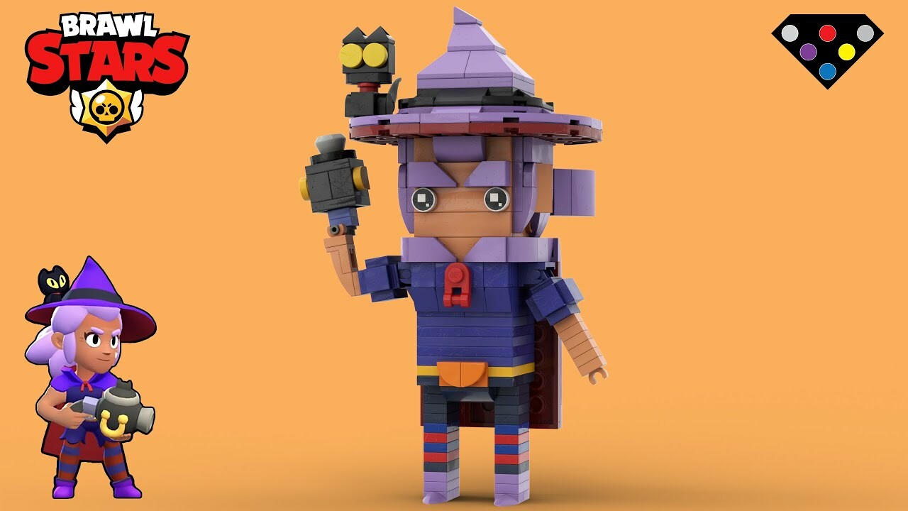 Artstation How To Make Lego Brawl Stars Witch Shelly Skin Lego Bmd Moc Bmd Moc - brawl stars clay characters