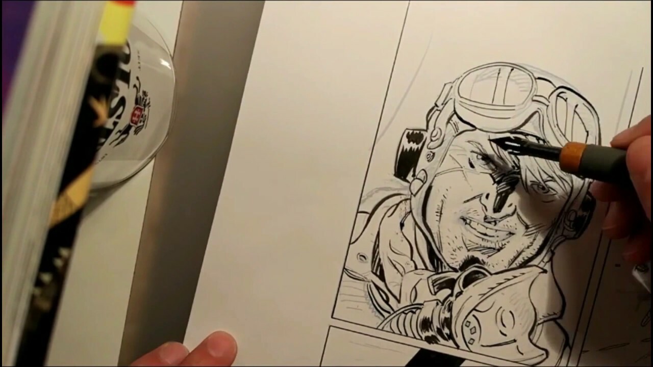 ArtStation - Inking comics page video 1