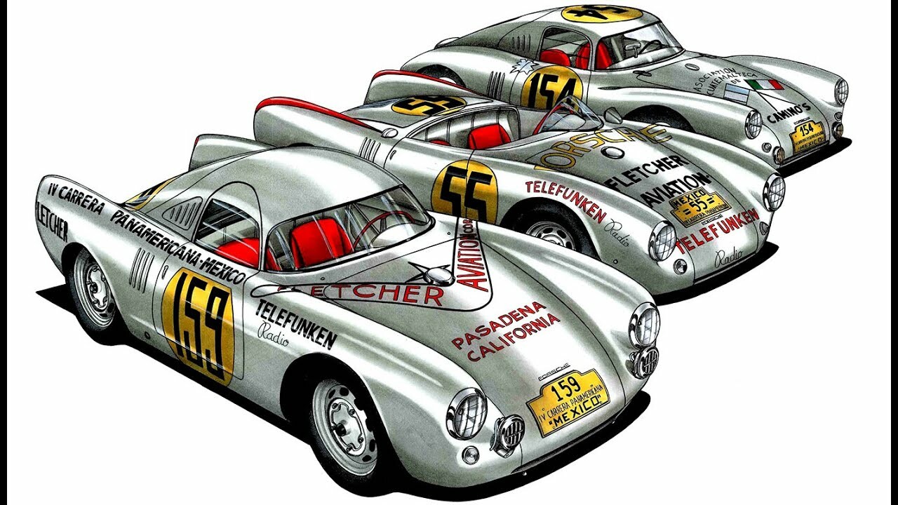 ArtStation - PORSCHE 550-001, 002, 003 1953 Carrera Panamericana