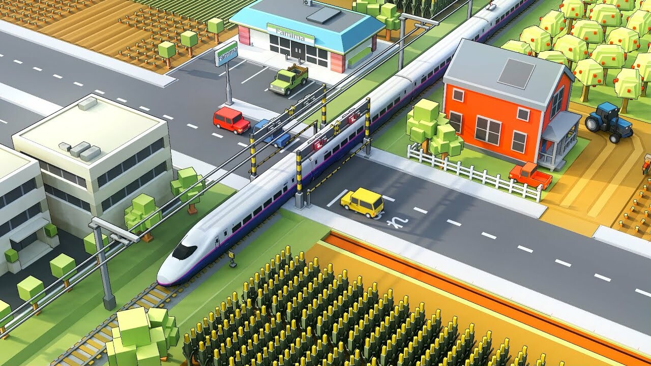 Artstation 新幹線と踏切のこどもアニメ Shinkansen E2 Japan Train Crossing Animation Train Cartoon For Kids Polytako Polytako Studios