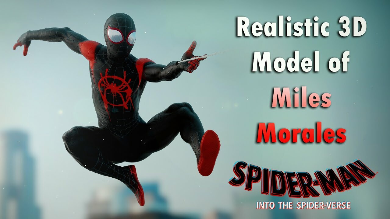 Artstation Realistic 3d Model Of Miles Morales Real Time Hossein Diba - artstation roblox miles morales spiderman gfx ham duhham