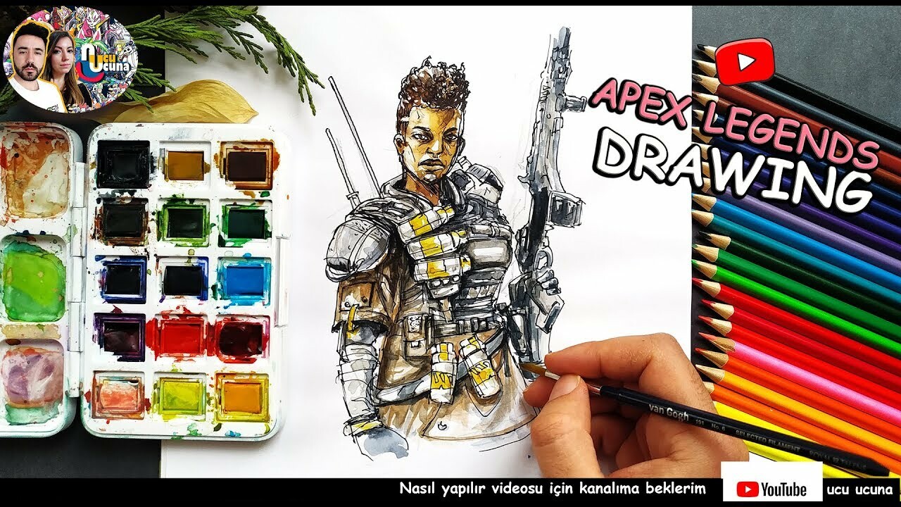 ArtStation - How to Draw Bangalore | Apex Legends | Watercolor | Speed Art