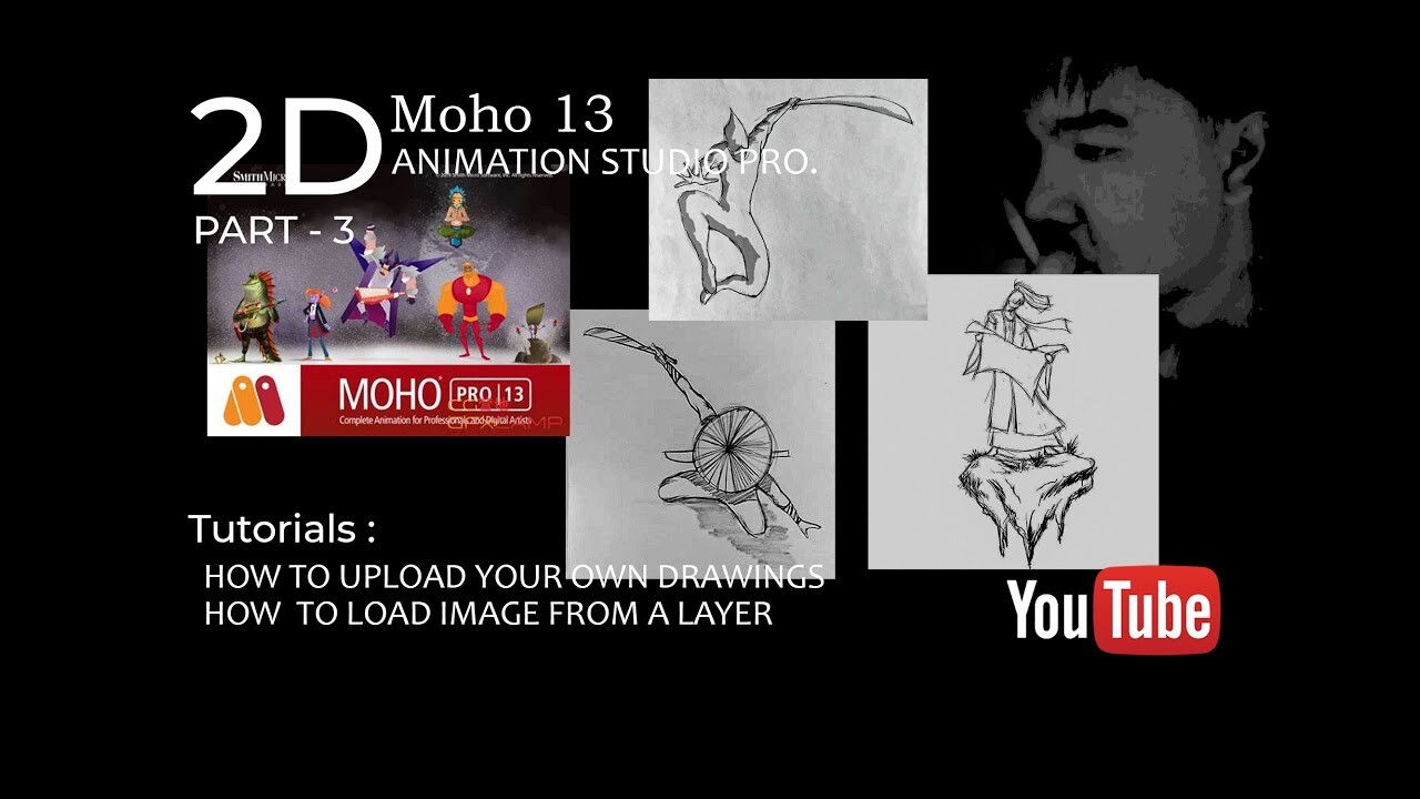 ArtStation - 2D Tutorial MOHO ANIMATION STUDIO PRO. How to import sketches  and drawings.