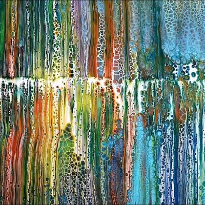 Rainbow kiss ~ Acrylic pouring Paint kiss ~ Fluid art painting ~ by Fiona  Art on Dribbble