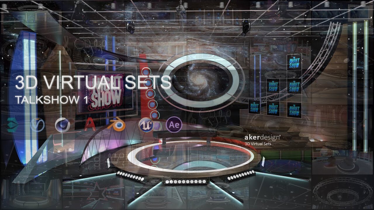 3D Virtual TV Studio Talkshow 1