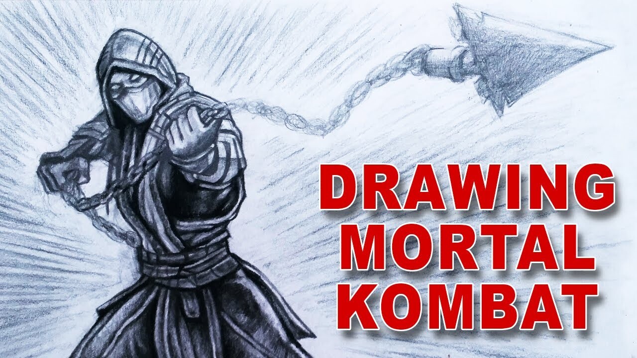 scorpion vs sub zero mortal kombat drawing