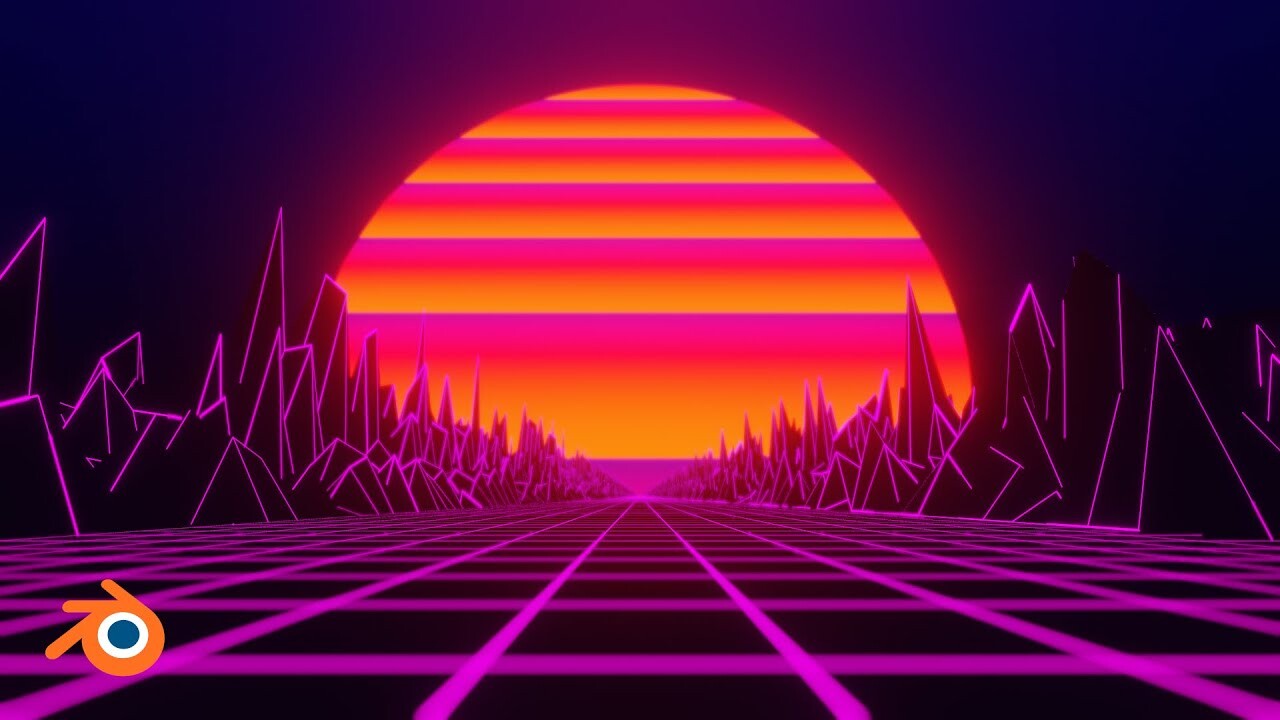 ArtStation - Retrowave sun