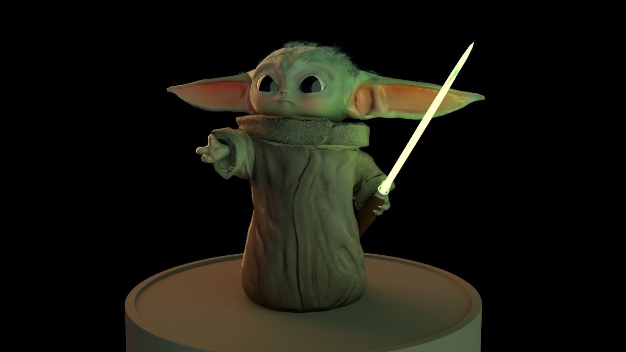 ArtStation - 3d Model Baby Yoda by Huan Do | Original Design by ...