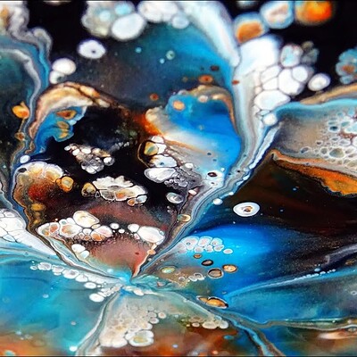 641) Marble pour ~ Satisfying fluid art ~ Acrylic pour painting ~ Modern  Art 