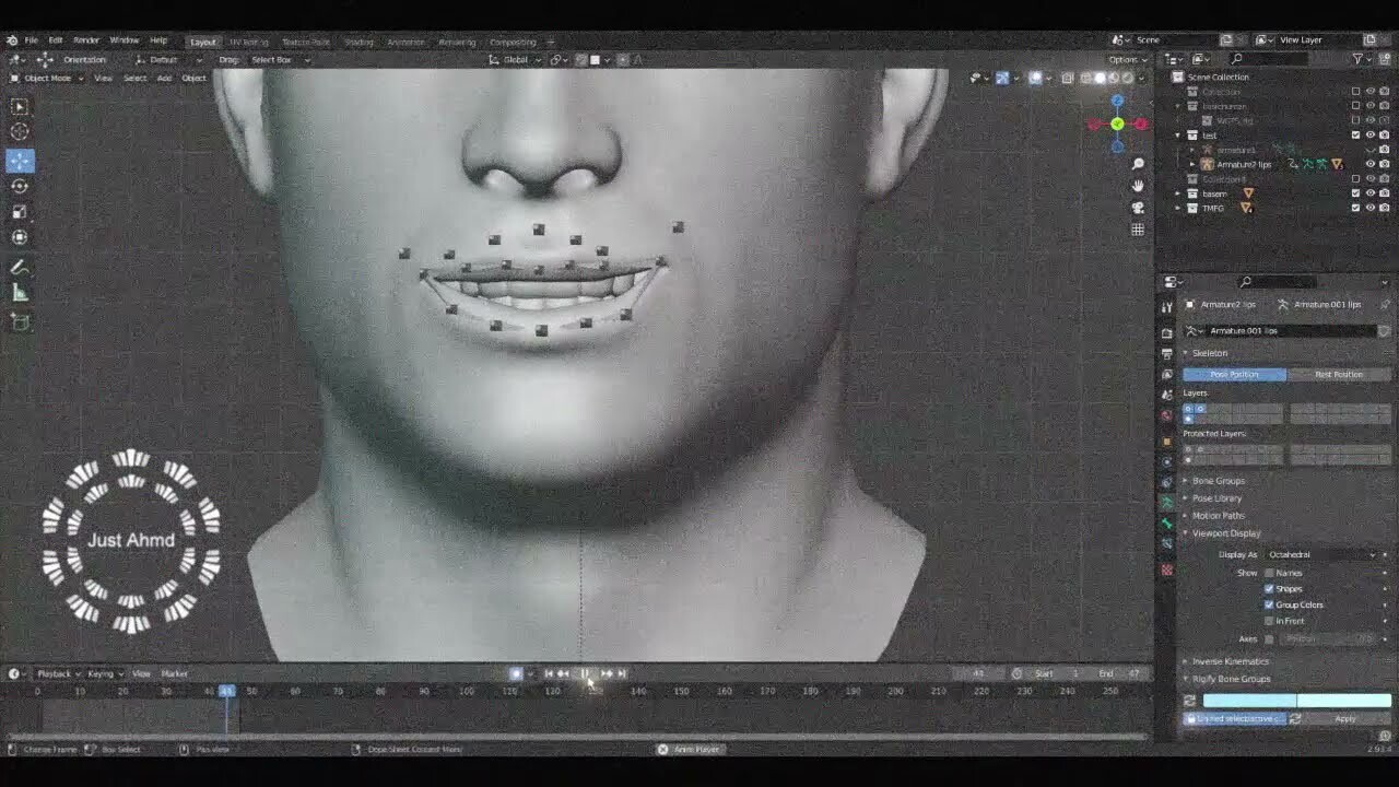 ArtStation Blender 2021 Lip Rig Test