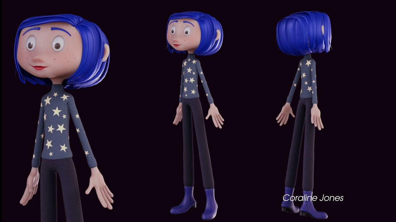 ArtStation Coraline 3D Character Fan Art
