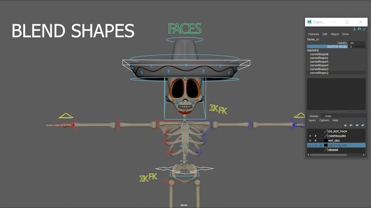 ArtStation - Skeleton rig