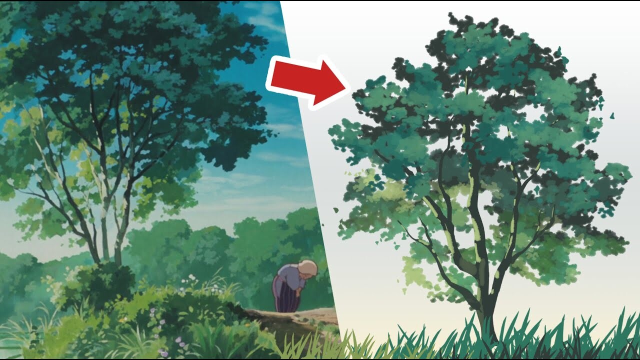 ArtStation Share GHIBLI style brushes for trees