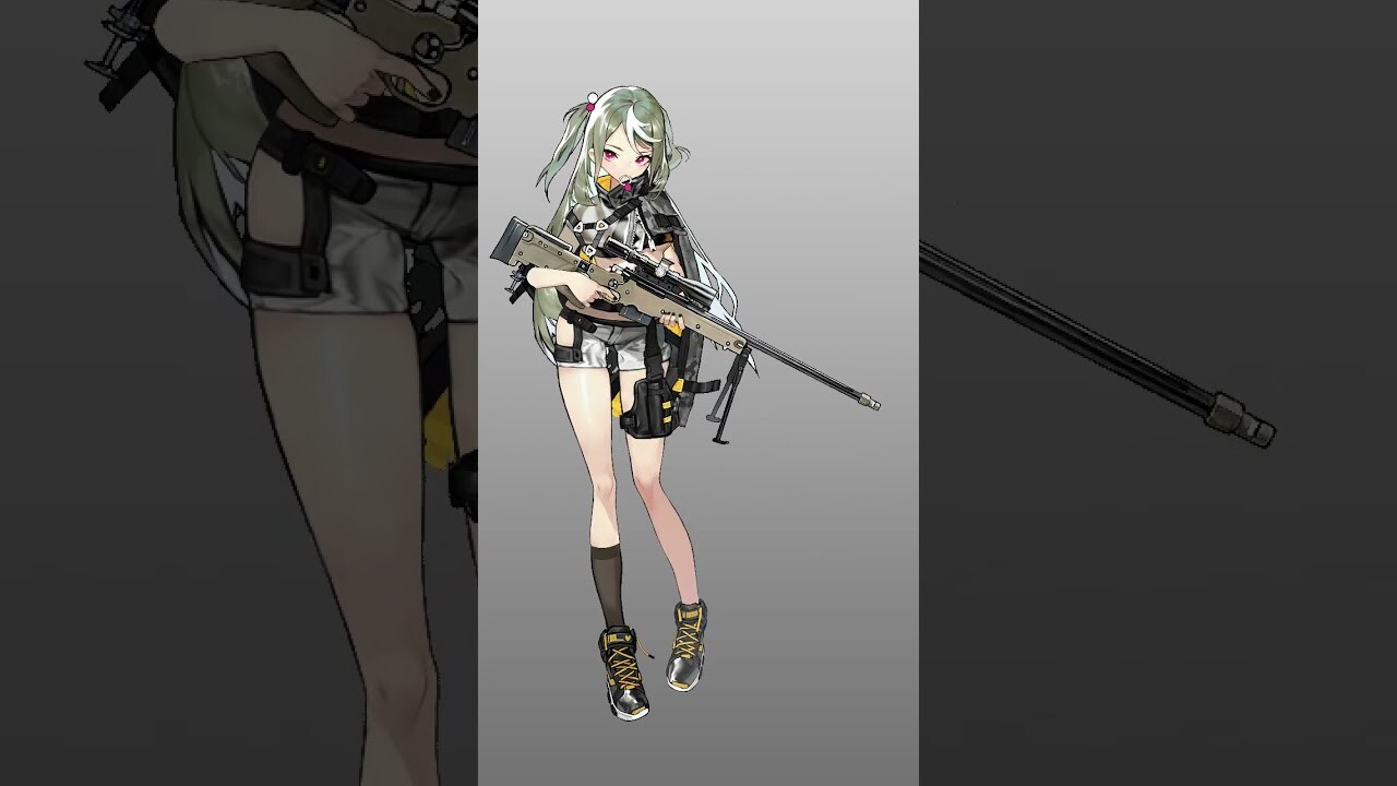 ArtStation - Spine 2D - Sniper Rifle Girl