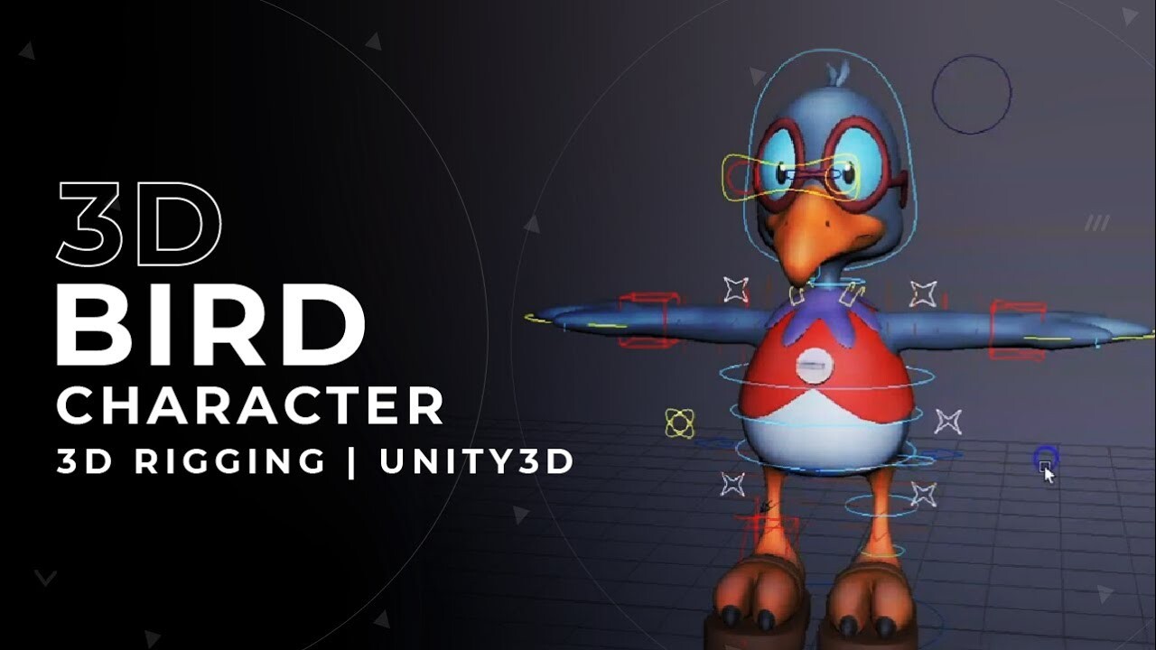 3D Bird Character | 3D Rigging | Unity3d | Mobile Game Rig