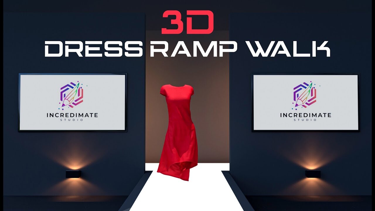 3D Dress Ramp Walk - Digital Fashion - Incredimate Studio
