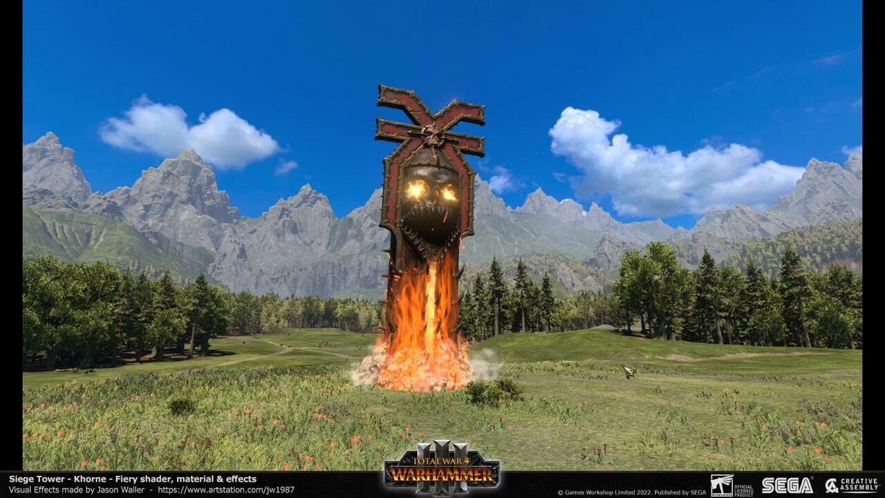 ArtStation - Total War: Warhammer 3 - Persistent VFX on Khorne Siege Tower