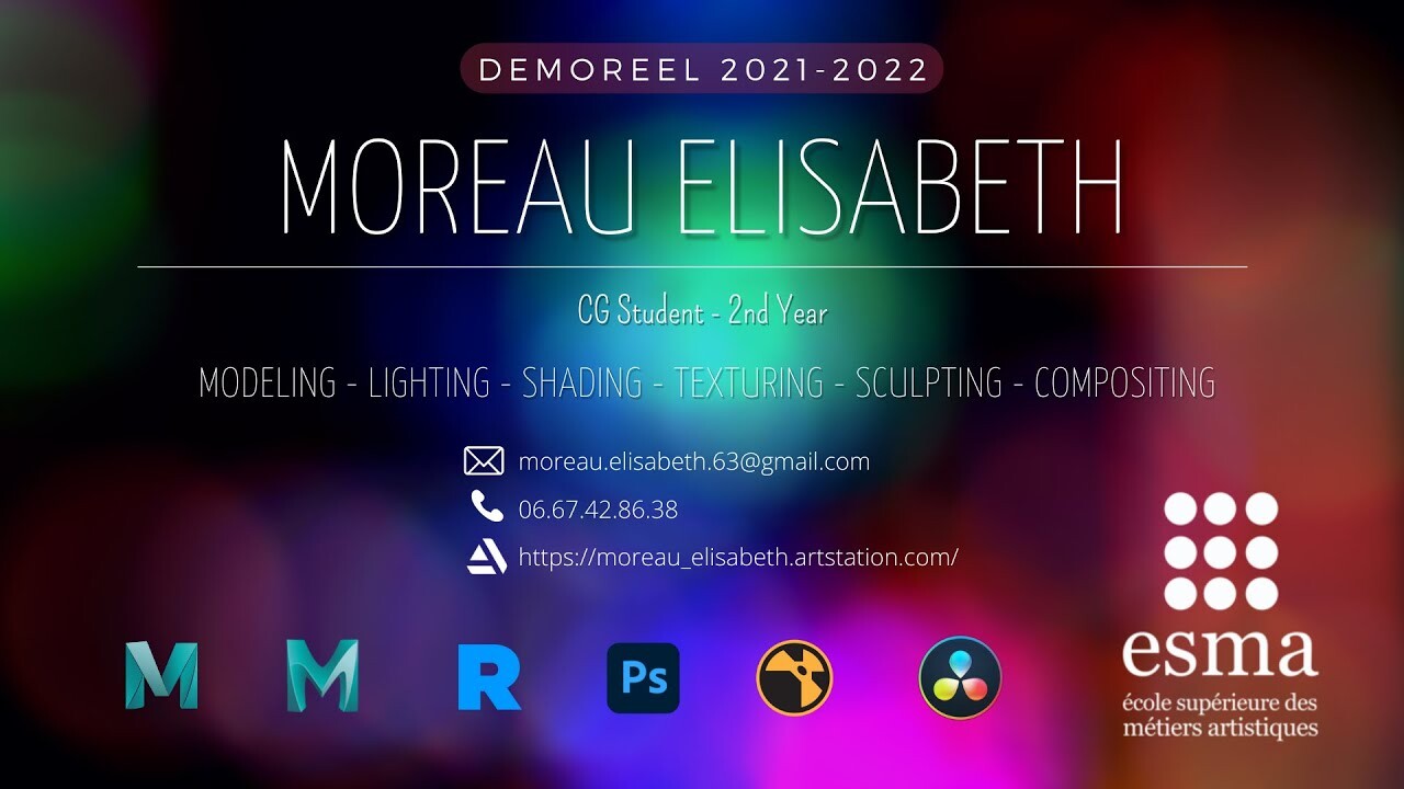 Elisabeth MOREAU - Demoreel Rendering 2021-2022