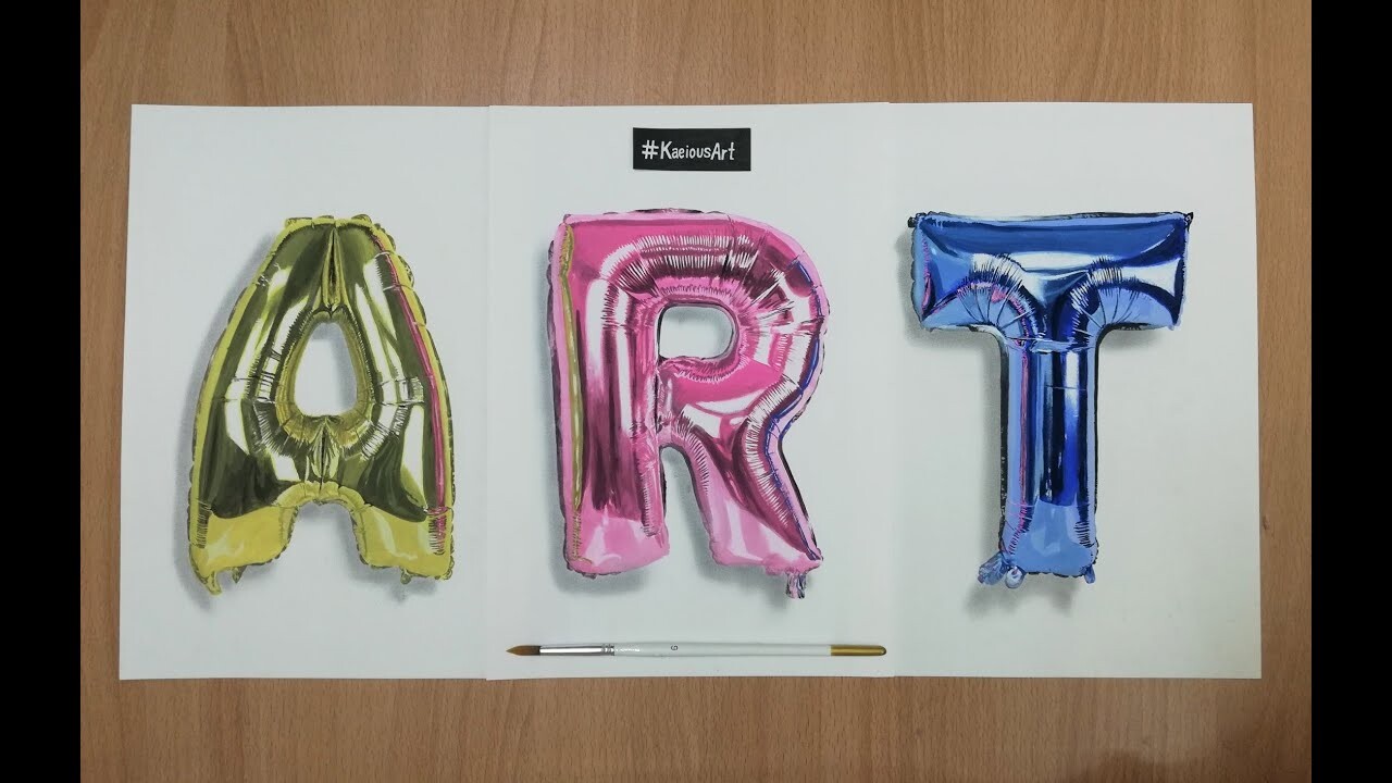 ArtStation ART Balloon Art 3D Hyper Realistic Alphabet Helium Foil