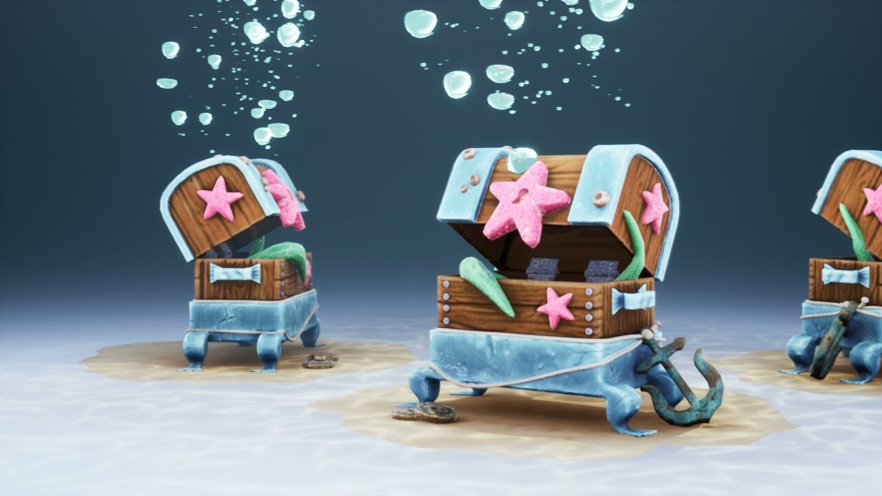 ArtStation Stylized Underwater Chest
