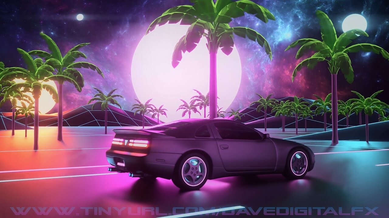 ArtStation - SYNTHWAVE Retro Landscapes - Looping Animations - C4D ...