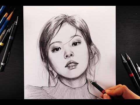 ArtStation - Blackpink jennie pencil drawing