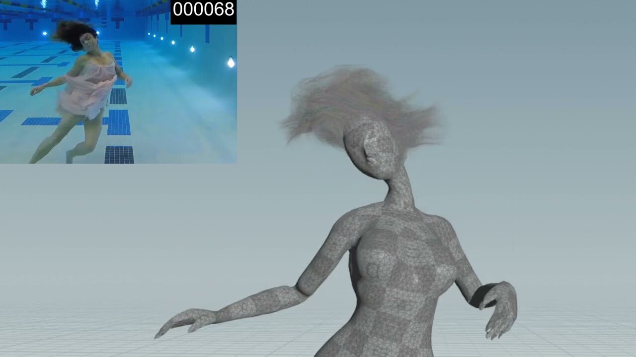 ArtStation Vellum Underwater Hair Simulation Houdini 19