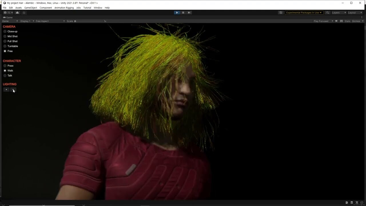 ArtStation Unity Strandbased Hair Solution Alembic Test