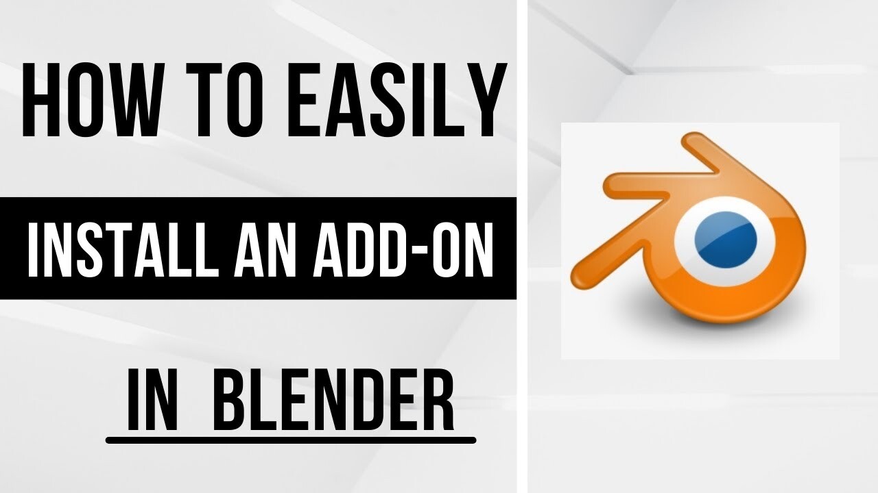 ArtStation - HOW TO EASILY INSTALL AN ADDON IN BLENDER