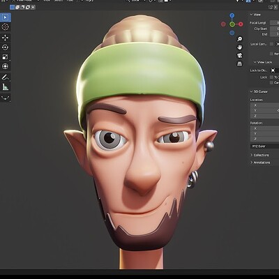 Rigged Stylized Male Face No.3 In Blender 3.0