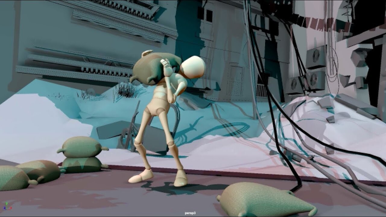 Lifting animation (heavy floursack)