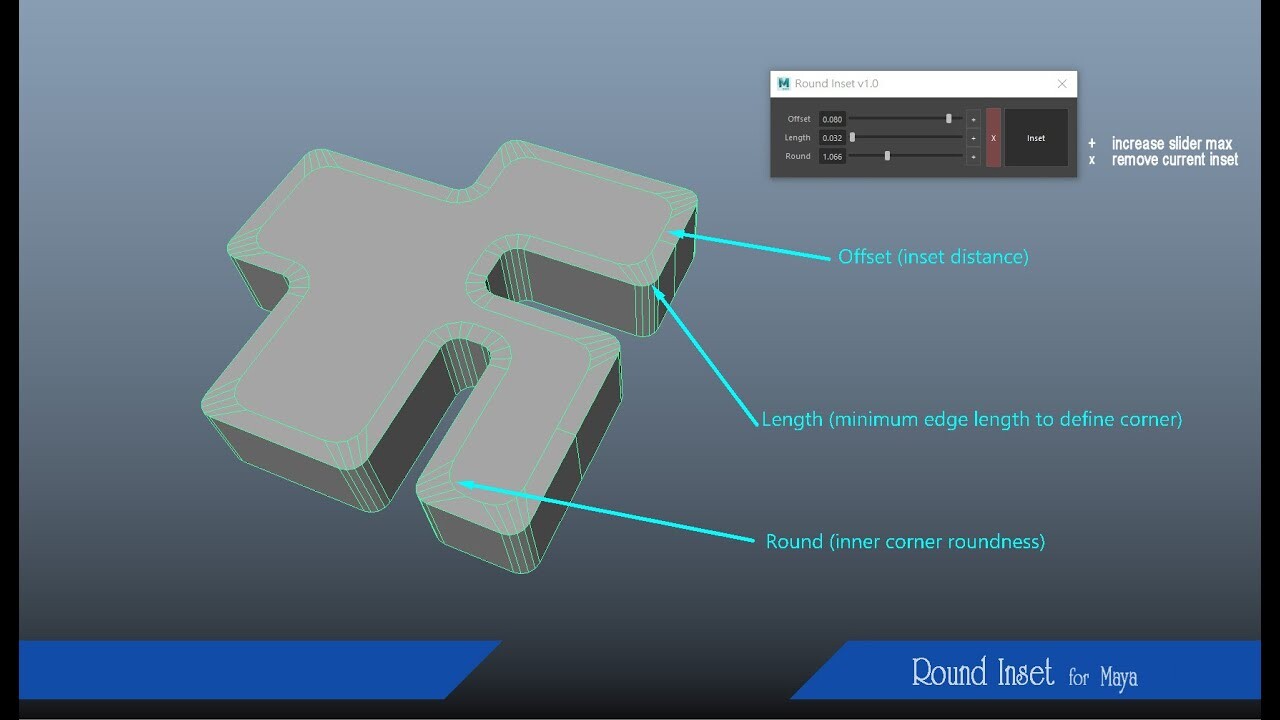 Artstation round inset for maya