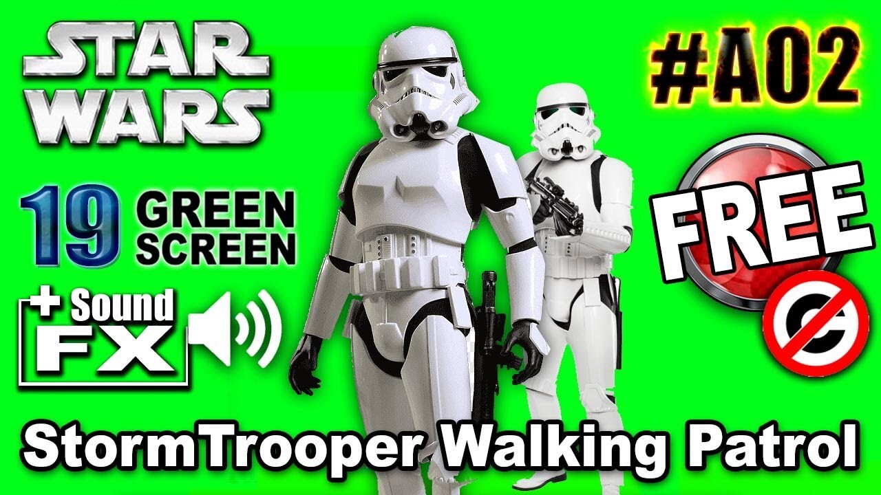 ArtStation - StormTrooper Walking Patrol Star Wars Green Screen 3D