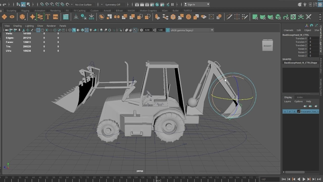 ArtStation - 3D MACHINE RIGGING OF JCB