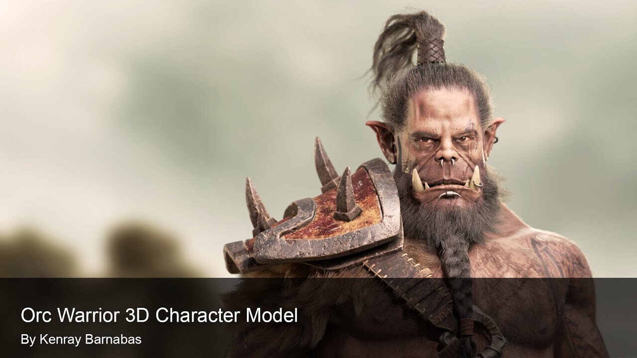 Orc Warrior 3D Character Model Animation