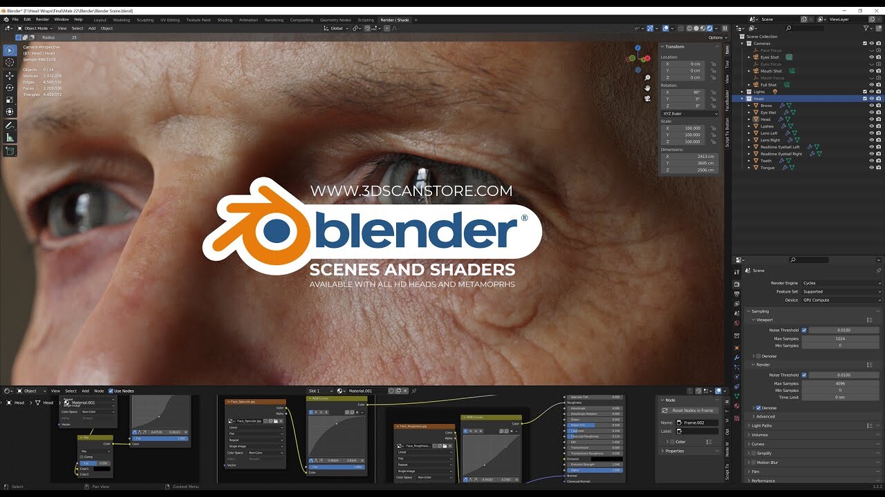 3D Scan Store - Blender Render Scenes