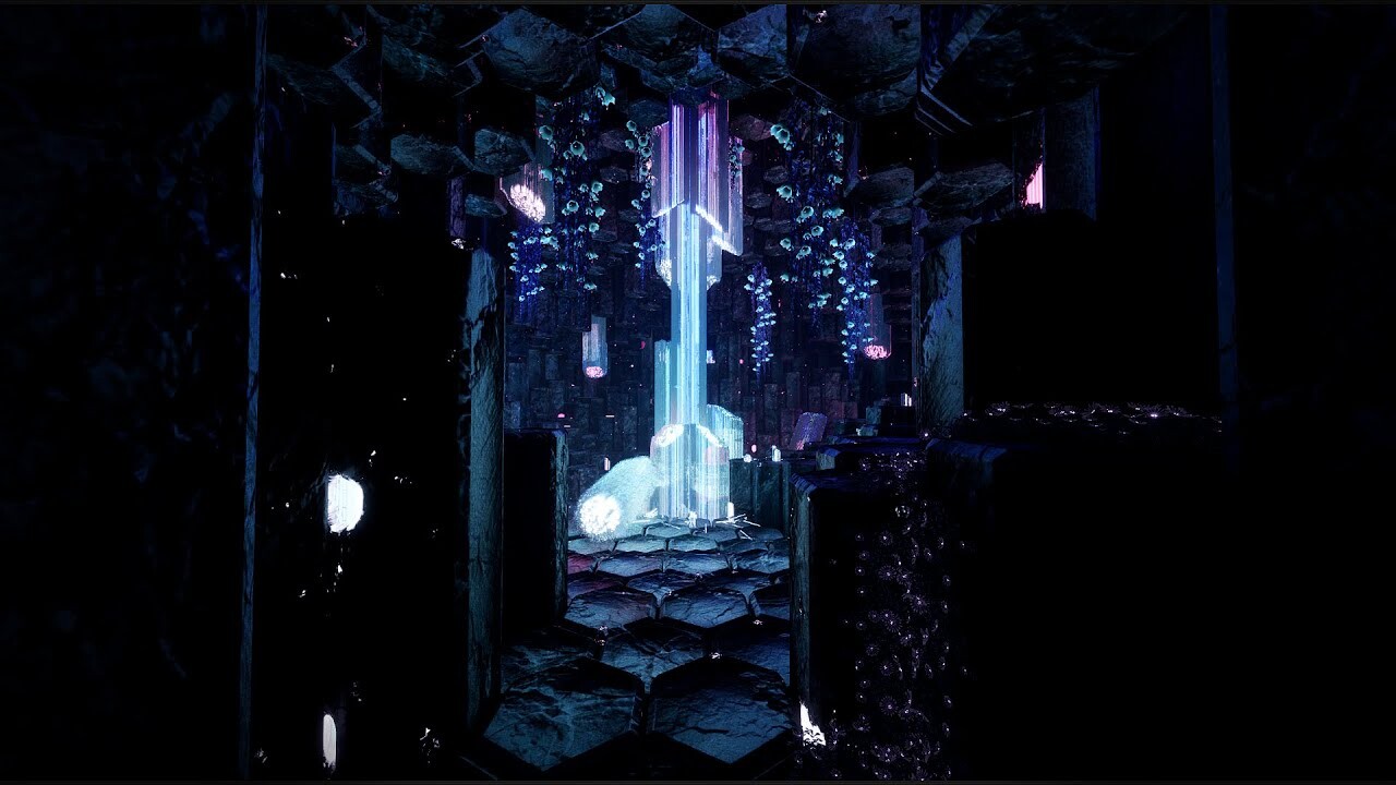 Real-Time Glowing Crystal Cave [Self-Learning]