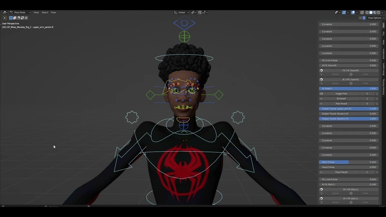 Artstation miles morales rig v2 blender