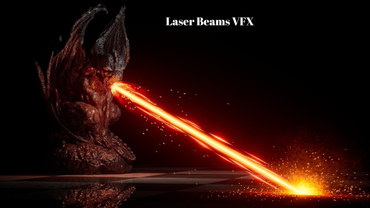 ArtStation Unreal Engine Marketplace Laser Beam VFX Pack Render Showcase Video / VRhinoFX