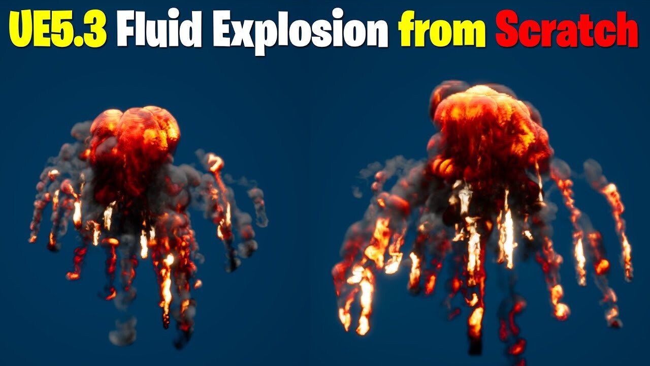 ArtStation Fluid Explosion Basics of Fluids in UE5.3 Niagara