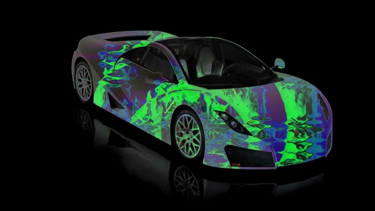 ArtStation - Microdot. ARTE Projection Mapping Sports Car 1