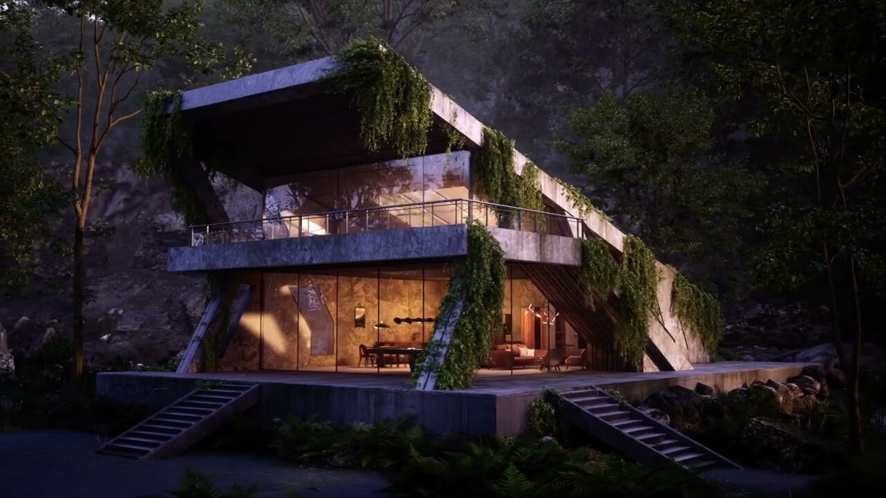 ArtStation - Brutalist House in the forest with Unreal Engine 5