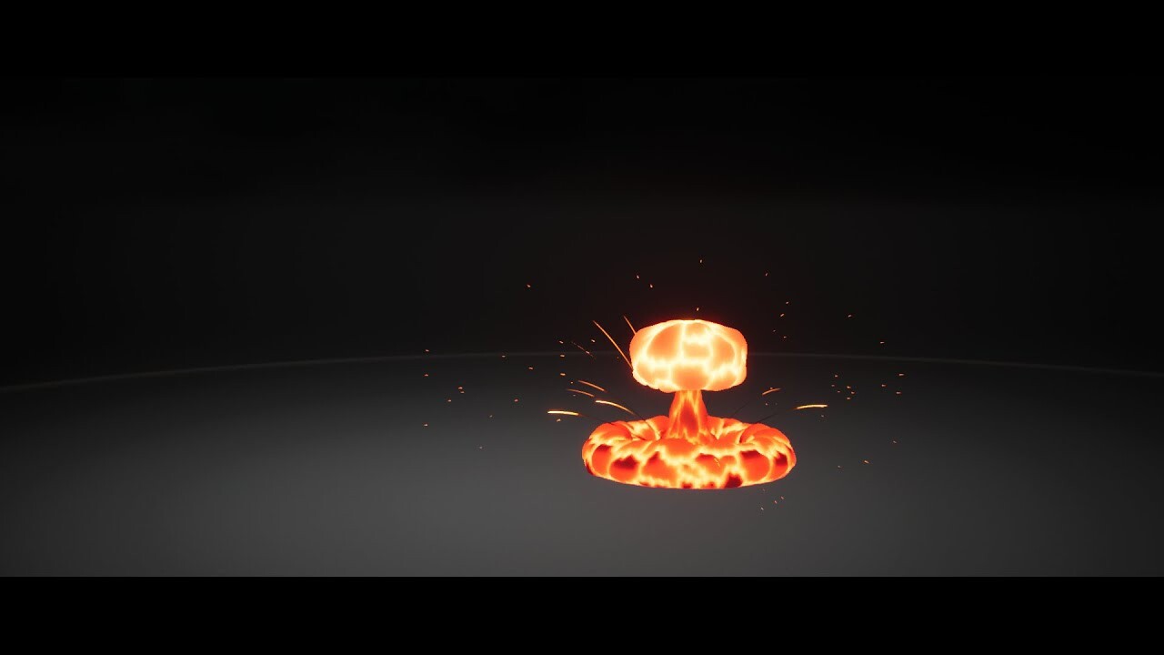 ArtStation - Stylized nuclear explosion