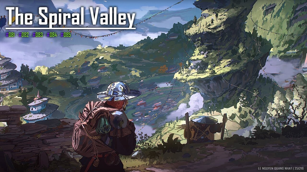 The Spiral Valley - Digital Painting Time-lapse