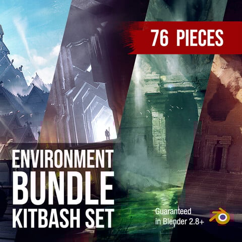 Environment KitBash Set Bundle For Concept Art