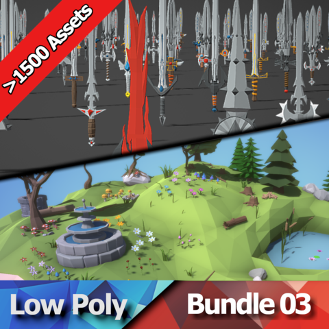 Low Poly Bundle 03 - Nature & Swords