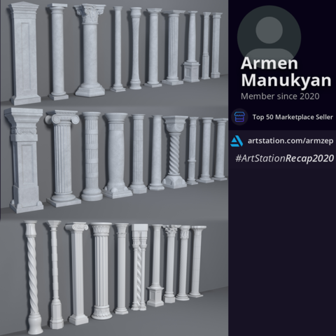 Columns Collection -1,2,3 - 30 pieces (Standard License)