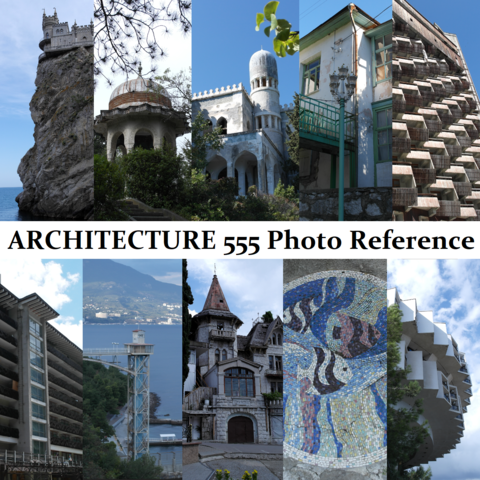 ARCHITECTURE BUNDLE 555 Photo Reference Pictures Standard License