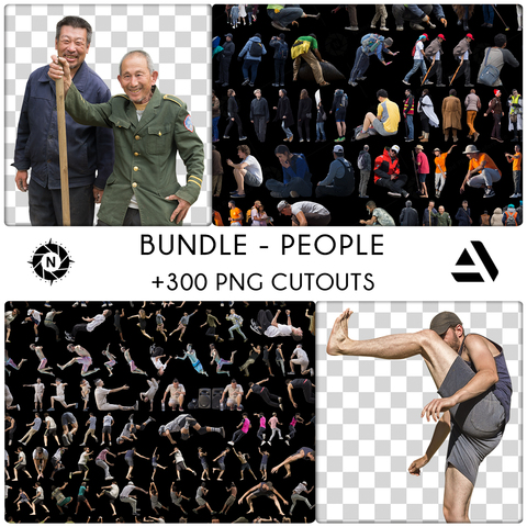 Bundle: PNG Cutouts - People - Freelance License