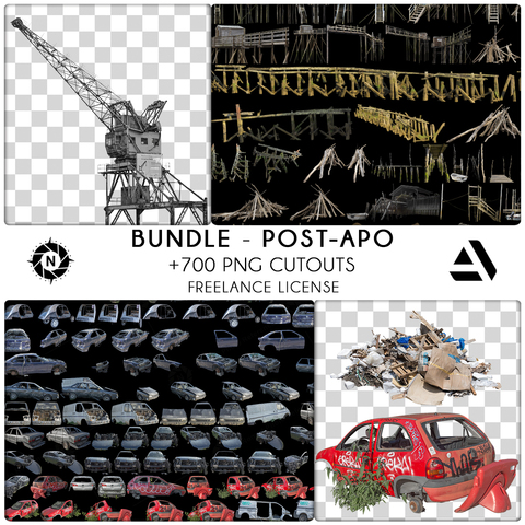 Bundle PNG Photo Packs: Post-Apocalyptic - Freelance  License